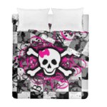 Splatter Girly Skull Duvet Cover Double Side (Full/ Double Size)