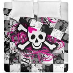 Splatter Girly Skull Duvet Cover Double Side (King Size) from ArtsNow.com