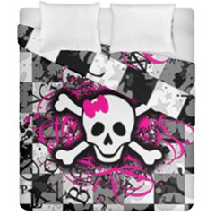 Splatter Girly Skull Duvet Cover Double Side (California King Size) from ArtsNow.com