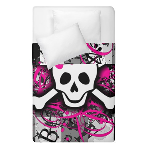 Splatter Girly Skull Duvet Cover Double Side (Single Size) from ArtsNow.com
