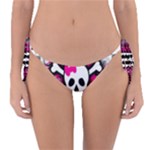 Splatter Girly Skull Reversible Bikini Bottom