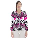 Splatter Girly Skull Women s Windbreaker