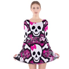 Long Sleeve Velvet Skater Dress 