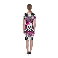 Classic Short Sleeve Midi Dress Back Classic Short Sleeve Midi Dress Back