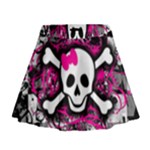 Splatter Girly Skull Mini Flare Skirt