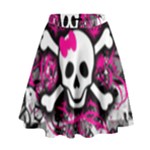 Splatter Girly Skull High Waist Skirt