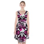 Splatter Girly Skull Racerback Midi Dress