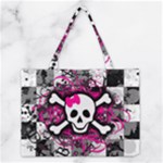 Splatter Girly Skull Medium Tote Bag