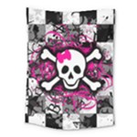 Splatter Girly Skull Medium Tapestry