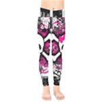 Splatter Girly Skull Kids  Legging