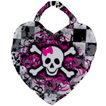 Splatter Girly Skull Giant Heart Shaped Tote