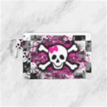 Splatter Girly Skull Canvas Cosmetic Bag (Small)