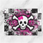 Splatter Girly Skull Canvas Cosmetic Bag (XXL)