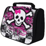 Splatter Girly Skull Full Print Travel Pouch (Big)