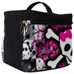 Splatter Girly Skull Make Up Travel Bag (Big)