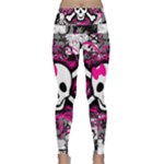 Splatter Girly Skull Lightweight Velour Classic Yoga Leggings