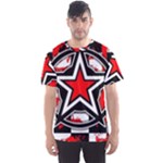 Star Checkerboard Splatter Men s Sports Mesh Tee