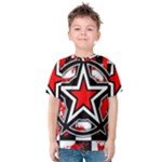 Star Checkerboard Splatter Kids  Cotton Tee