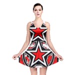 Star Checkerboard Splatter Reversible Skater Dress