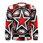 Star Checkerboard Splatter Men s Long Sleeve Tee