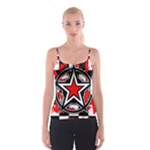 Star Checkerboard Splatter Spaghetti Strap Top