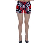 Star Checkerboard Splatter Skinny Shorts