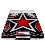 Star Checkerboard Splatter Fitted Sheet (Queen Size)