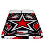 Star Checkerboard Splatter Fitted Sheet (California King Size)