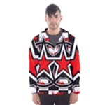 Star Checkerboard Splatter Men s Hooded Windbreaker