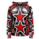 Star Checkerboard Splatter Women s Pullover Hoodie