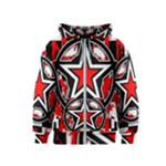Star Checkerboard Splatter Kids  Zipper Hoodie