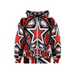 Star Checkerboard Splatter Kids  Zipper Hoodie