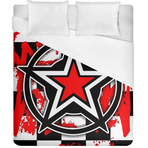 Star Checkerboard Splatter Duvet Cover (California King Size) from ArtsNow.com