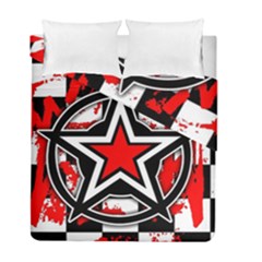 Star Checkerboard Splatter Duvet Cover Double Side (Full/ Double Size) from ArtsNow.com