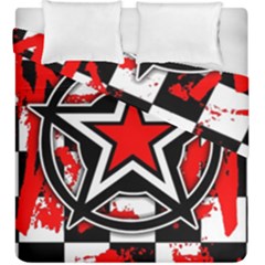 Star Checkerboard Splatter Duvet Cover Double Side (King Size) from ArtsNow.com