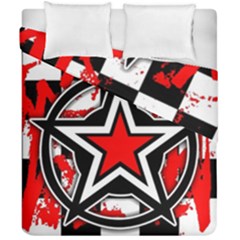 Star Checkerboard Splatter Duvet Cover Double Side (California King Size) from ArtsNow.com