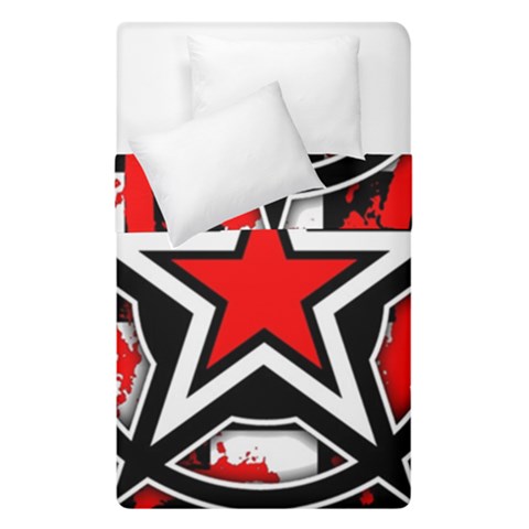 Star Checkerboard Splatter Duvet Cover Double Side (Single Size) from ArtsNow.com