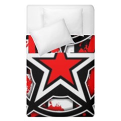 Star Checkerboard Splatter Duvet Cover Double Side (Single Size) from ArtsNow.com