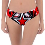 Star Checkerboard Splatter Reversible Classic Bikini Bottoms