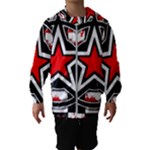 Star Checkerboard Splatter Kids  Hooded Windbreaker