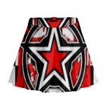 Star Checkerboard Splatter Mini Flare Skirt