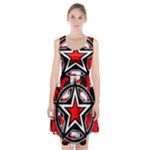 Star Checkerboard Splatter Racerback Midi Dress