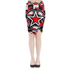 Star Checkerboard Splatter Midi Wrap Pencil Skirt from ArtsNow.com