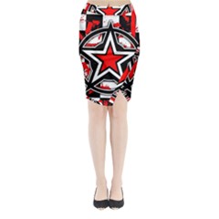 Star Checkerboard Splatter Midi Wrap Pencil Skirt from ArtsNow.com