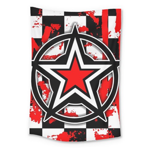 Star Checkerboard Splatter Large Tapestry from ArtsNow.com