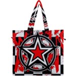 Star Checkerboard Splatter Canvas Travel Bag