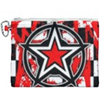 Star Checkerboard Splatter Canvas Cosmetic Bag (XXL)