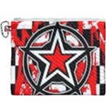 Star Checkerboard Splatter Canvas Cosmetic Bag (XXXL)