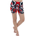 Star Checkerboard Splatter Lightweight Velour Yoga Shorts