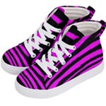 Pink Zebra Kids  Hi-Top Skate Sneakers